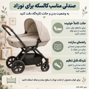 صندلی کالسکه برای نوزاد