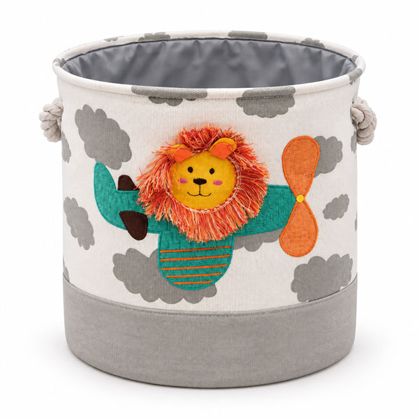 Lion-Airplane-Fabric-Storage-Basket